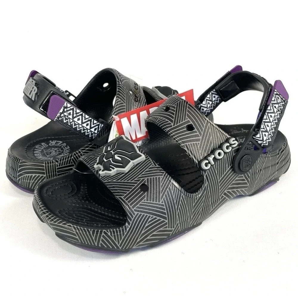 Crocs x Marvel‎ Black Panther Wakanda Forever Sandals NWT Mens 6 Womens 8